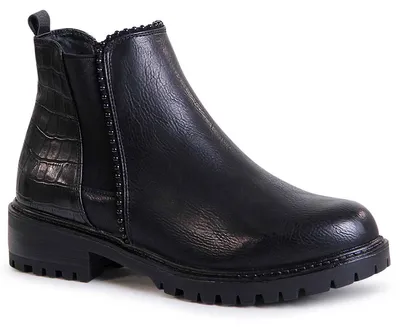 Produktbild von topschuhe24 1667 Damen Stiefeletten Chelsea Boots , Farbe:Schwarz, Größe:39 EU