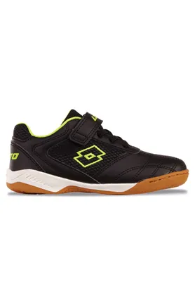 Produktbild von Lotto Lifes Kinder-Sportschuh-Indoorschuh-Hallenschuh WHIZZER K Schwarz-Weiß-Gelb, Farbe:schwarz, EU Größe:29