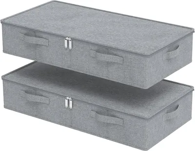 Produktbild von Unterbett-Aufbewahrungsbox 80 x 40 x 15 cm, grau, für Kleidung