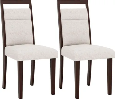 Immagine prodotto di Set di 2 sedie da pranzo COSTWAY, sedie da cucina in legno, sedie da tavolo con seduta imbottita, sedie in legno imbottite, fino a 150 kg, sedie (beige,2)