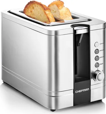 2-Scheiben-Toaster, Edelstahl, 7 Bräunungsstufen, extra breite Schlitze, 925 W