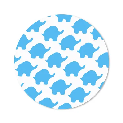 Produktbild von MuchoWow® Mauspad Mousepad Blau - Elefant - Design 20x20 cm - Mousepads - Maus Mat - Pad - Mausunterlage - Schreibtischmatte