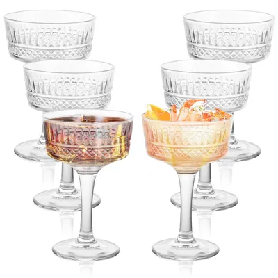 Produktbild von Champagneschalen Set von 6 - Vintage Coupégläser - 260 ml