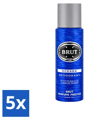 Obrázok produktu pre 5 kusov deodorantu Brut Oceans vo spreji - 200 ml - výhodná balenka