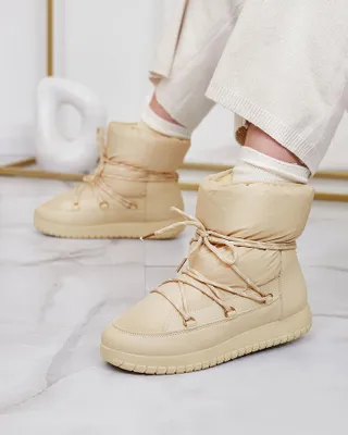 Produktbild von Royalfashion Damen Schlupf-Schneestiefel in beige Farbe Iredas, Größe 38
