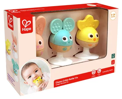 Produktbild von Hape Rassel und Beißring-Set, Junge/Mädchen, 0 Monat( e), Gemischte Farben