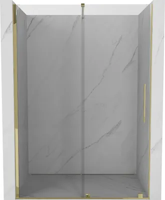 Image de Mexen Velar porte de douche coulissante 150 cm, transparent, or - 871-150-000-01-50