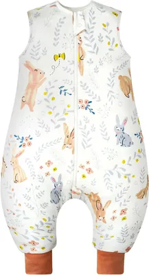 Productafbeelding van Babyslaapzak met voeten 1,0 TOG, 100% katoen, voor thuis