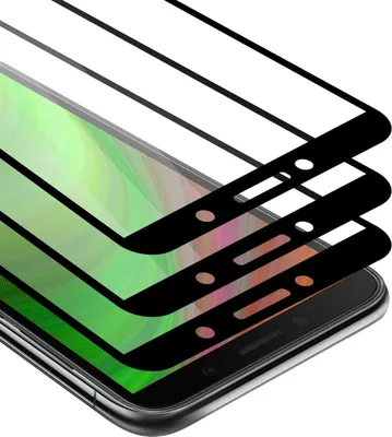 Immagine prodotto di Cadorabo 3x Pellicola protettiva a schermo intero per Huawei Y5p in nero Vetro protettivo del display temperato