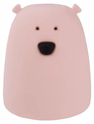 Zdjęcie produktu dla Lampa stołowa LED miś mały nocne różowa 1W RGBW tworzywo sztuczne wym:8,8x27x10,3cm IP20 Mary's