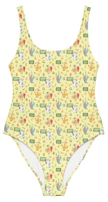 Produktbild von Mr. & Mrs. Panda Badeanzug Fuchs Schulkind Größe XL - Gelb - Geschenk, Lustige Sprüche, Badebekleidung, Bademode, Shape-Badeanzug, Swimsuit, Schwimmanzug