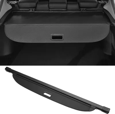 Image de Cache-Bagages Rétractable Coffre Voiture Pour Kia Ev9 2024 2025 Étagère Arrière Écran Sécurité Bagages Pare-Soleil Pare-Vent Couverture Écran Confidentialité Noir Fibre Carbone