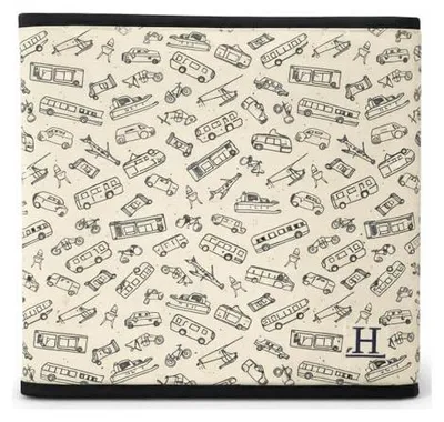 Produktbild von Prendi Home Aufbewahrungsbox 30x30x30 cm faltbar – Kinderzimmer Stoffbox Motiv Fahrzeuge