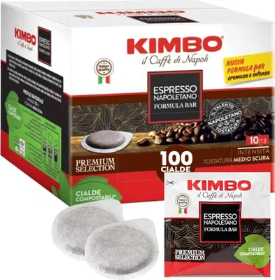Produktbild von Kimbo Espresso Napoletano ESE 44 mm Kaffeepads – Intensiver italienischer Espresso – Aromatisch, kräftig & dunkel geröstet – Kompatibel mit ESE/44-mm-Maschinen