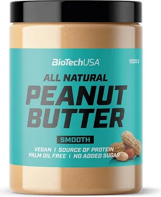 Immagine prodotto di BioTech USA Burro di arachidi 1000 g fine / Burri di arachidi / Burro di arachidi naturale ricco di proteine, grassi sani e fibre