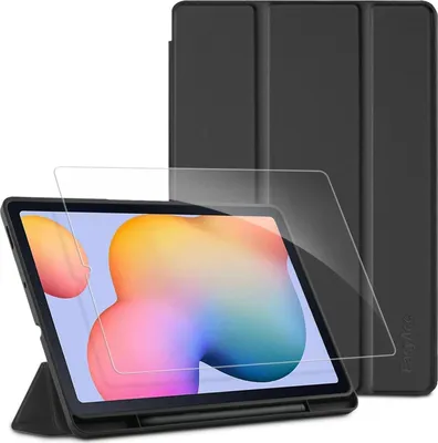 Produktbild von EasyAcc Samsung Galaxy Tab S6 Lite 10.4 Zoll Hülle Schwarz mit Schutzfolie S Pen Halter