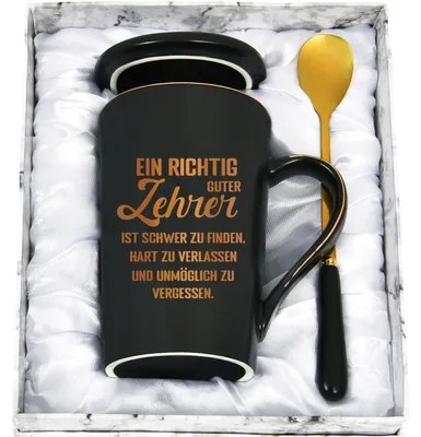 Immagine prodotto di Tassa regalo per insegnanti, addio, 400 ml, Vetroceramica nera