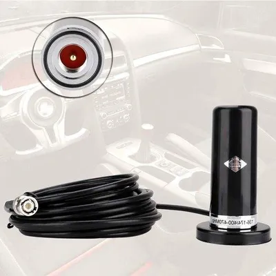 Obrázok produktu pre VHF/UHF anténa pre vozidlá a nákladné automobily s magnetickým uchytením a konektorom BNC (samec).