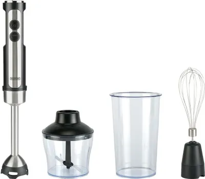 Produktbild von Bourgini 22.2401.00.00, Pürierstab, 0,8 l, Eis-Crusher, 1200 W, Schwarz, Edelstahl