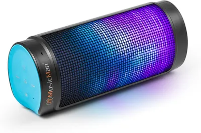 Produktbild von Bluetooth Lautsprecher mit LED Lichteffekten, kabelloser Sound, Freisprechfunktion, tragbar, kraftvoller Klang für Party, Zuhause & Outdoor