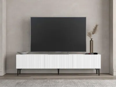 Obrázok produktu pre Skye Decor, Oscar - White, TV stolík, biely, 100 % MELAMÍNOVÁ DOSKA, 180 x 31,4 x 45 cm