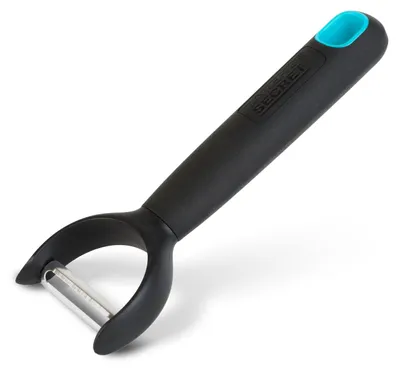 Zdjęcie produktu dla Obieraczka ze stali nierdzewnej – obieraczka do warzyw i owoców w kształcie litery Y – obieraczka do ziemniaków z ergonomicznym uchwytem – obieraczka kuchenna ze stali nierdzewnej, bez BPA – ostra obieraczka do julienne – można myć w zmywarce – czarna [BS41176]