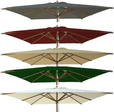 Productafbeelding van Parasol Vervangingsdak - Parasolhoes Tuinparasol - Bescherming tegen Zon - Waterdicht UV-Bestendig - 300x300cm - Beige