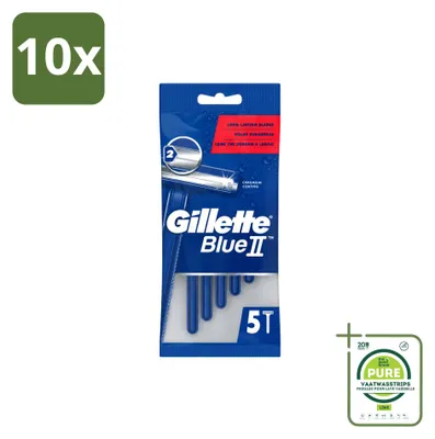 Zdjęcie produktu dla 10 sztuk maszynek do golenia jednorazowych Gillette Blue II - opakowanie zbiorcze