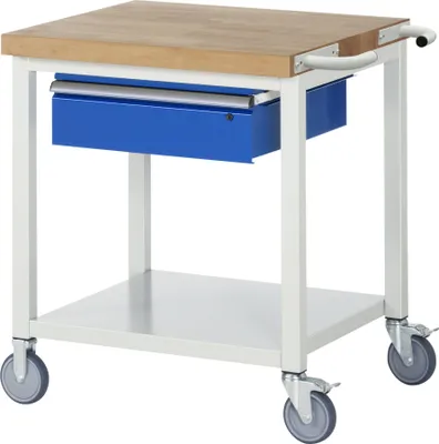 Produktbild von Rau Fahrbare Werkbank mit Ablageboden und Schublade BxTxH 750x700x880mm