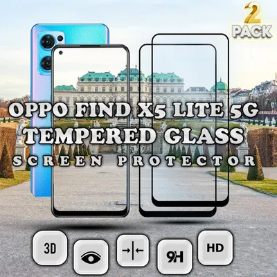 Obrázek produktu pro 2-balení OPPO FIND X5 Lite 5G Ochranné sklo na displej - Tvrzené sklo 9H - Super kvalita 3D