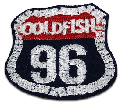 Obrázok produktu pre Coldfish 96 - Nažehľovacia záplata, nažehľovacia záplata, nášivka, nášivky, na nažehlenie, veľkosť: 5,5 x 5,7 cm