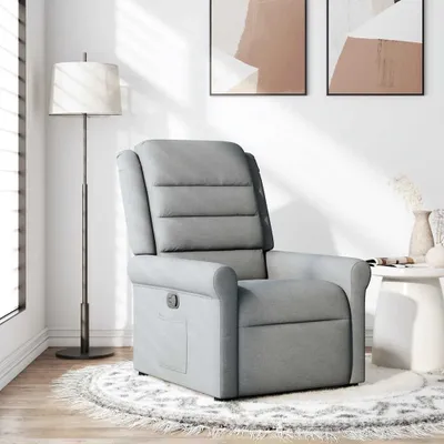 Produktbild von Hochwertig Relaxsessel Hellgrau Stoff 4015636