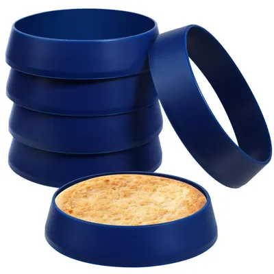 Produktbild von Runde Muffinringe 10,2 cm 6 Stück Silikon antihaftbeschichtet zum Backen und Braten