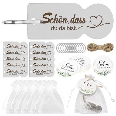 20 Acryl-Wagenchips mit Schlüsselanhänger, Gastgeschenk