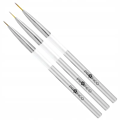 Produktbild von Profico Nail Art Pinsel Set 3 Stück Klar