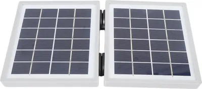 Obrázok produktu pre 10W prenosná solárna nabíjačka s 2 DC portami IP65 Vodotesnosť Monokryštálový kremíkový skladací solárny panel pre turistiku Kempovanie Rybolov Biela