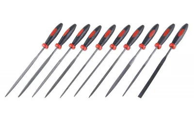 Produktbild von Nadelfeilen-Set, 10-teilig, verschiedene Formen, für Feinmechanik und Modellbau