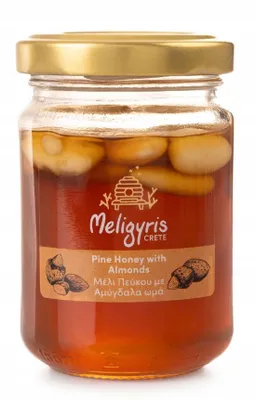 Produktbild von Meligyris Kiefernhonig mit Mandeln Griechischer Honig 150 g