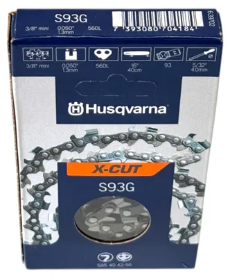 Obrázek produktu pro Pilový řetěz Husqvarna X-CUT S93G 30 cm 3/8" 1,3 mm ( 585404245 ) pro řetězovou pilu