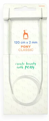 Obrázok produktu pre Pony Teflónové pletacie ihlice na lanku 120 cm 2 mm