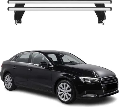Image de Menabo Barres de toit transversales pour Audi A3 8V Berline 2013-20 Alu Gris 2x