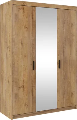 Produktbild von Kleiderschrank Drehtürenschrank mit Spiegel ELENE 3D eiche lefkas