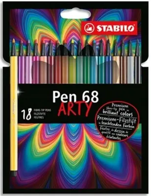 Produktbild von Stabilo Pen 68 Arty Filzstifte 18 Farben