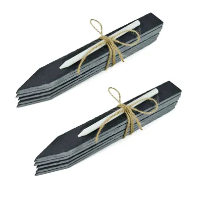 Produktbild von 12er Set Pflanzschilder Schiefer Wetterfest Pflanzetiketten Kräuterschilder Pflanzenstecker Beetstecker Zum Beschriften