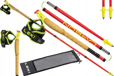 Zdjęcie produktu dla Kije trekkingowe Leki Ultratrail FX.One Superlite - różowo-pomarańczowe, 115 cm