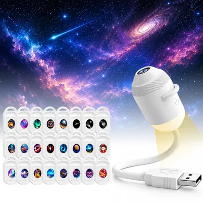 Obrázok produktu pre Projektor s nočnou lampičkou, 24 snímok, USB, 360° otočný