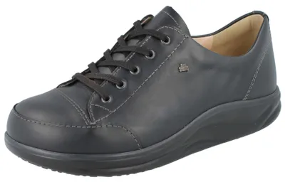 Immagine prodotto di FINN COMFORT FINNAMIC, scarpe da donna con lacci, in pelle liscia nera, taglia: UK 4,5