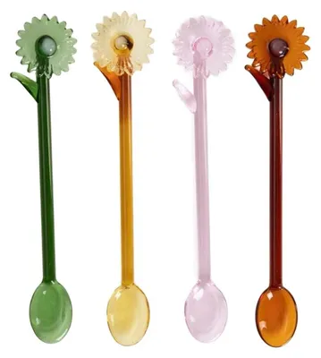 Produktbild von HOMLA OBERA Löffelset mit Blumen, 4er-Set