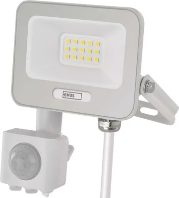 LED reflektor GLARO s pohybovým čidlem, 10 W, bílý, IP54, 1000 lm, neutrální bílá