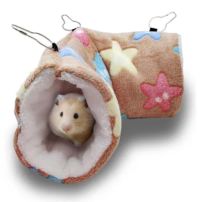 Produktbild von Meerschweinchen Hängematte Hängetunnel Nagerhängematte - Tunnel - 50 x 15 cm - Braun